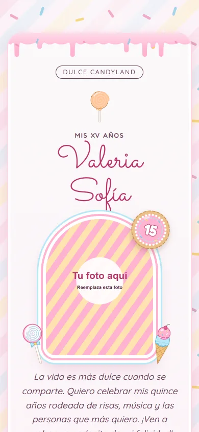 Vista de la plantilla Dulce Candyland