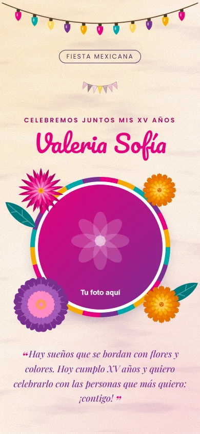 Vista de la plantilla Fiesta Mexicana