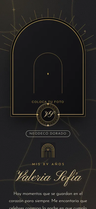 Vista de la plantilla Neodecó Dorado