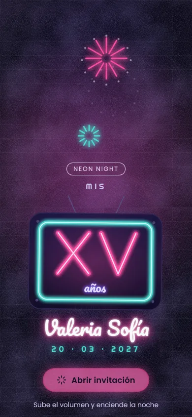 Vista de la plantilla Neon Night