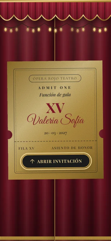 Vista de la plantilla Ópera Rojo Teatro