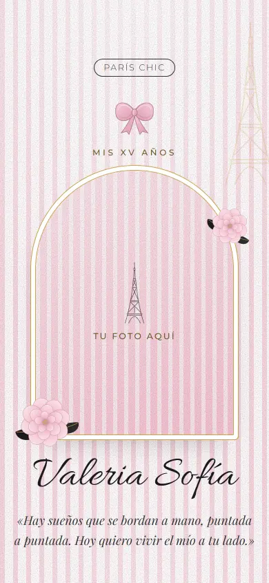 Vista de la plantilla París Chic