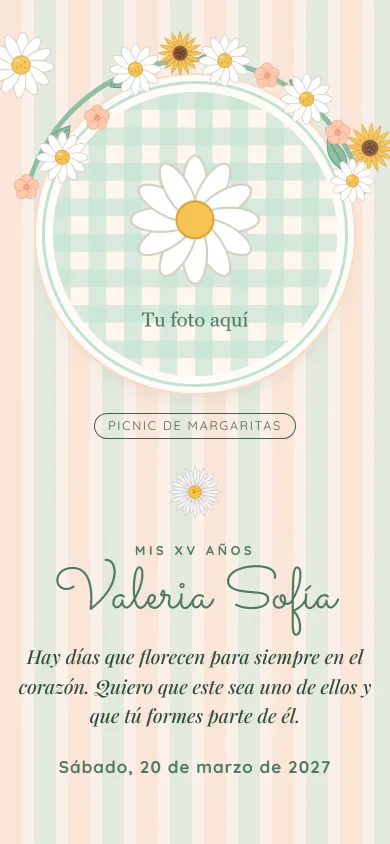Vista de la plantilla Picnic de Margaritas
