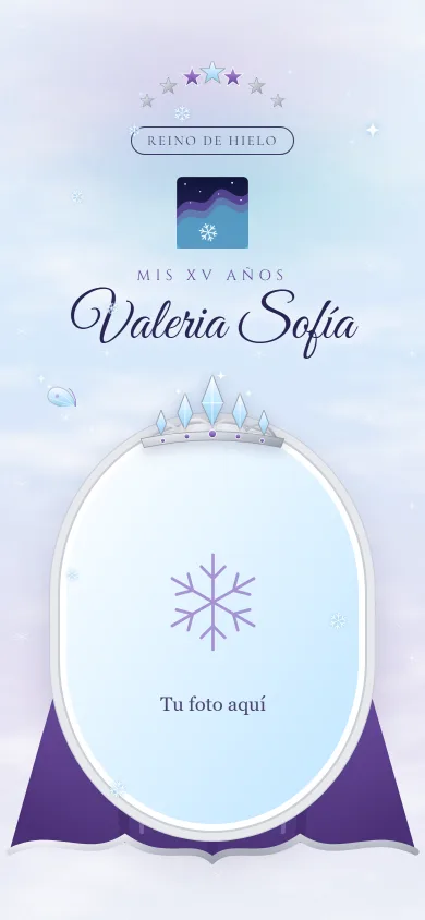 Vista de la plantilla Reino de Hielo
